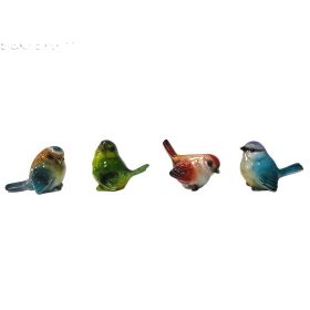 4-PC Set 5.25"H Bird Figurine Home Decor Gift