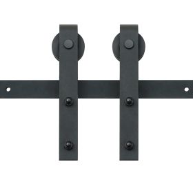 VEVOR 8FT Sliding Barn Door Hardware Kit, 330LBS Loading Heavy Duty Barn Door Track Kit for Single Door