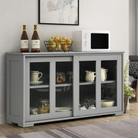 Sideboard Buffet Cupboard Storage Cabinet with Sliding Door