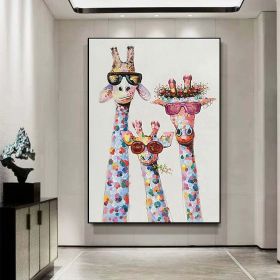 Handmade Oil Painting Canvas Wall Art Decoration Modern Animal Home Entryway Living Room Bedroom Luxurious Decoration Painting (style: 01, size: 50x70cm)