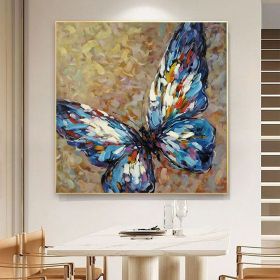 Original Hand Painted Butterfly Oil Painting On Canvas Modern Impressionist Animal Art Thick Paints Heavy Texture Abstract Animal Painting Wall A (style: 01, size: 160x160cm)