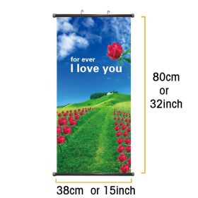 US Cloth Hanging Painting Decoration Artwork Picture Non Fading Lake Mountain Nature Scenerys Modern Landscape Poster Custom Art Canvas Print Wal (hua: #1 / I love you)