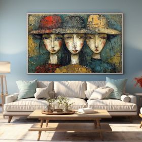 Original Little Girls Oil Painting on Canvas Large Wall Art Abstract Figure Painting Texture Wall Art Modern Wall Decor for Living Room (style: 01, size: 70x100cm)