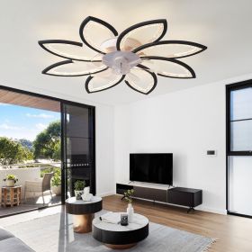 35.4In Ceiling Fan with Lights, Remote Control 3 Color Temperatures,6 Gear wind Speed Fan Light (Color: as Pic)